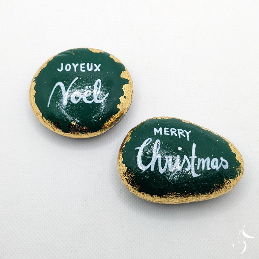 Galets Noël - Vert/Or